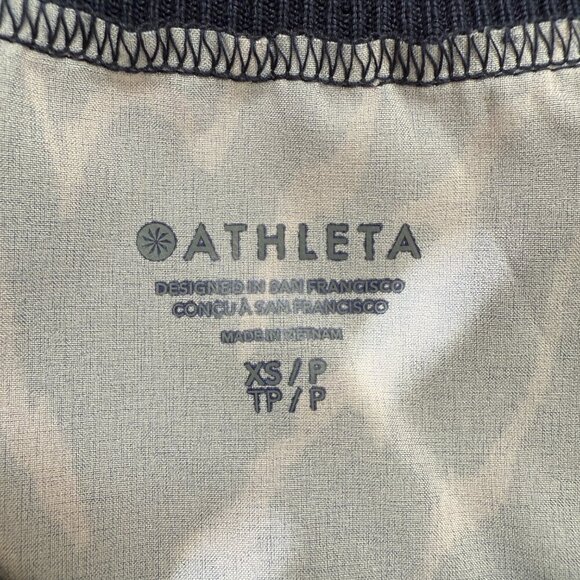 Athleta Rincon Abstract Print Mini Dress Womens XS Blue Active Activewear Casual - Picture 13 of 16